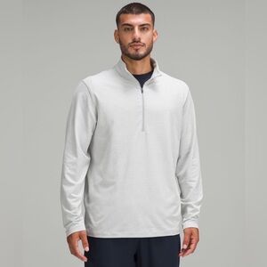 Lululemon Athletica Soft Jersey Half Zip
Heathered Vapor/Heathered Silver Drop L